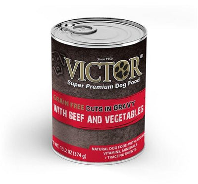 Victor - Mid America Pet Food 08632306 Victor Grain-Free Beef & Vegetables Entree In Gravy Canned Dog Food - 13.2Oz