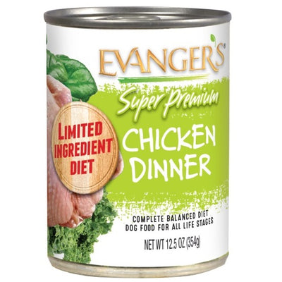 Evanger's Grain-Free Chicken Dinner with Spinach & Kale Wet Dog Food, 13 Oz