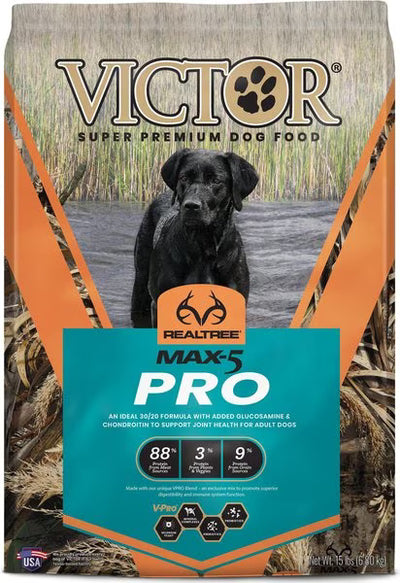 VICTOR Realtree MAX-5 PRO Dry Dog Food 15 LB