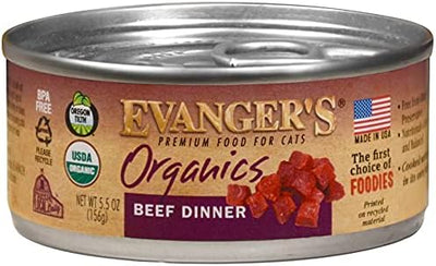 EVANGERS PET FOOD 884170 5.5 oz Organics Beef Dinner for Cats - Pack of 24 (B0977QVPRB)