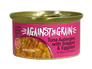 Against the Grain Tuna Aubergine With Snapper & Eggplant Dinner For Cats 24-2.8 oz cans