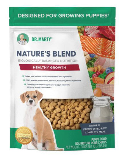 Dr. Marty Freeze Dried Dog Food Nature's Blend Healthy Growth Freeze Dried Puppy Food 48 oz