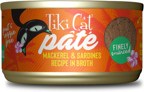 Tiki Cat 2.8 oz Grill Pate Mackerel & Sardine Cat Food&#44; Case of 12