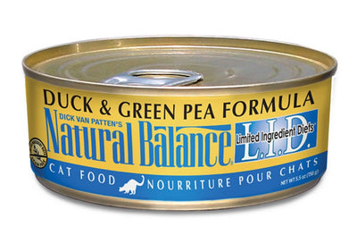 Natural Balance Limited Ingredients Duck And Green Pea Canned Cat Food (Case Of 24), 5.5 Oz. (B00VYKFI1G)