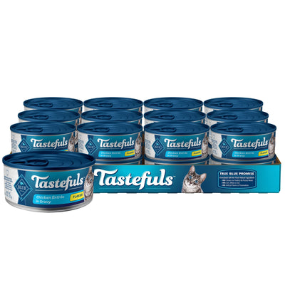 Blue Buffalo Tastefuls Chicken Flaked Wet Cat Food for Adult Cats 5.5 oz. Can