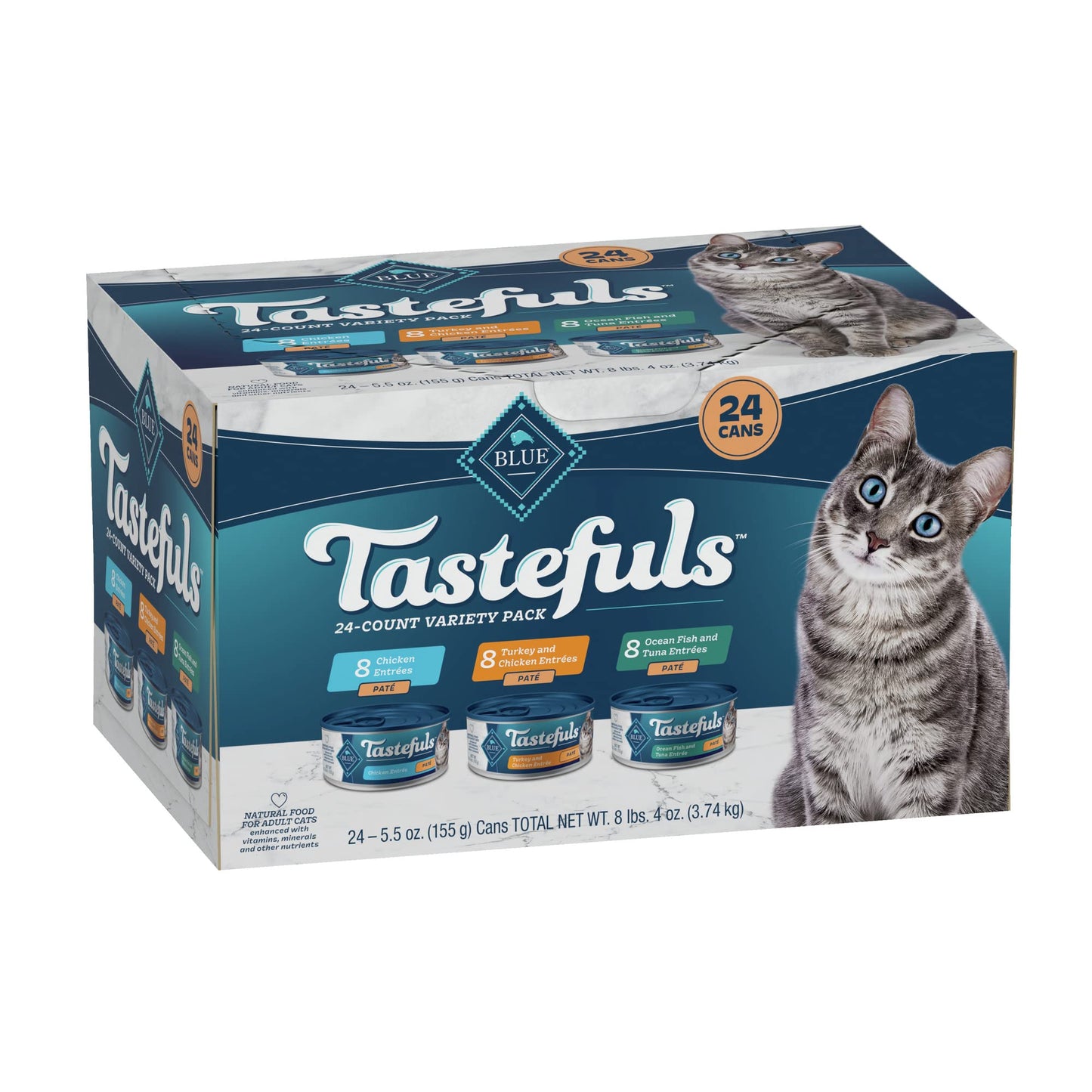 Blue Buffalo Tastefuls Natural Pate Wet Cat Food with Ocean Fish & Tuna Entrée - 5.5oz