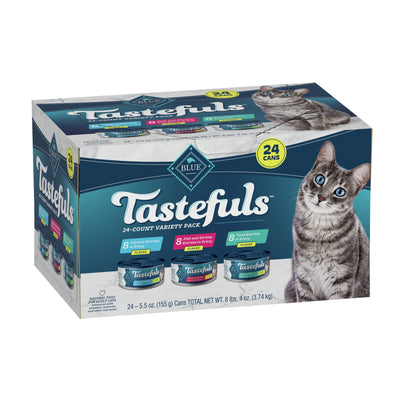 Blue Buffalo Tastefuls Natural Flaked Wet Cat Food with Fish & Shrimp Entrée in Gravy - 5.5oz