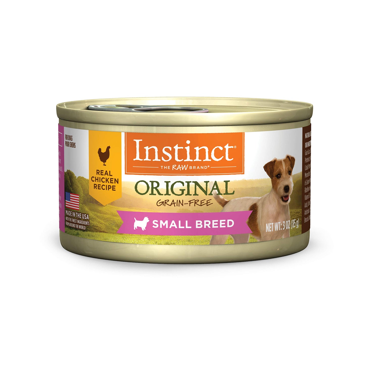 Instinct Original Small Breed Grain Free Real Chicken Recipe Natural Wet Canned Dog Food, 3 oz., Case of 24