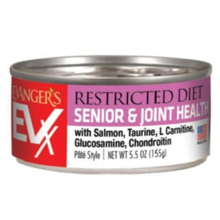 Evangers 884182 5.5 oz 200939 EVX Restricted Diet Senior & Joint Health Salmon & Taurine Cat Food - Pack of 24