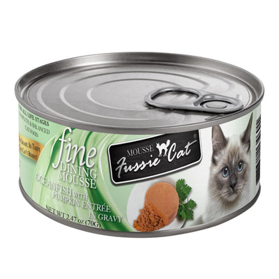 Fussie Cat 2.47 oz Fine Dining Mousse Oceanfish with Pumpkin