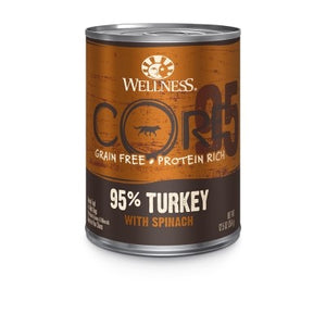 Wellpet Can Core 95-Percent Natural Turkey Wet Grain Free Canned Dog Food - 12.5 oz - Case of 12