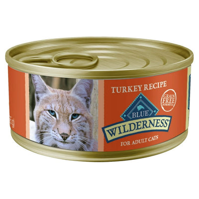 Blue Buffalo Wilderness High Protein Salmon Pate Wet Cat Food for Adult Cats Grain-Free 5.5 oz. Can