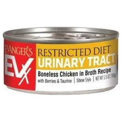 Evangers 884183 5.5 oz Restricted Diet Urinary Care Boneless Chicken in Broth Recipe Cat Food - Pack of 24