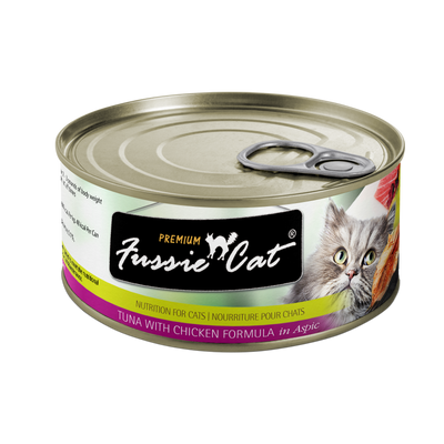 Fussie Cat  Premium, Tuna w/ Chicken, 5.5 oz.