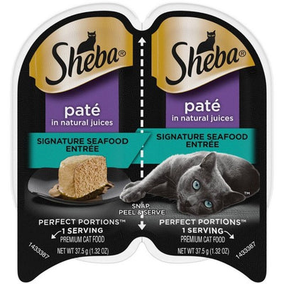 SHEBA PERFECT PORTIONS Signature Seafood Entrée Soft Wet Cat Food Pate - 2.64oz