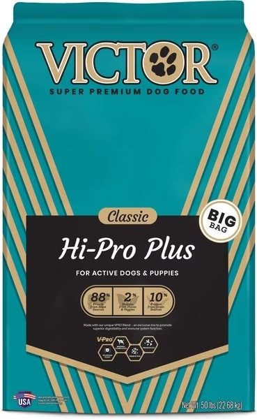 VICTOR Hi Pro Plus Formula Dry Dog Food 50 LB