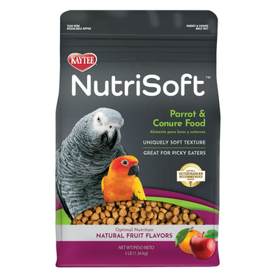 Kaytee Nutri Soft Pet Parrot & Conure Bird Food Seed 3 Pound