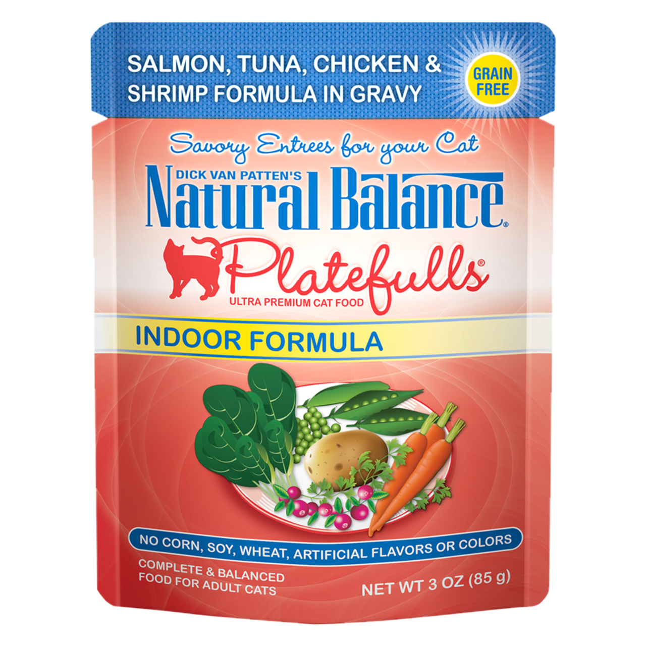 Dick Van Patten S Natural Balance Platefulls Salmon Tuna & Crab Formula In Gravy Cat Food 3Oz (Pack of 24)