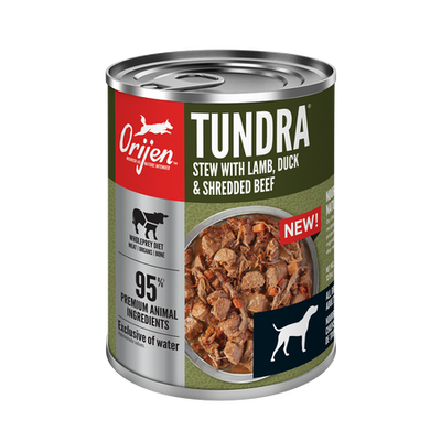 Orijen® Tundra Recipe Stew with Shredded Beef Duck & Lamb Dog Food 12.8oz