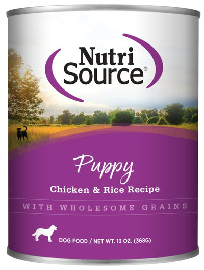 Nutri Source 13 oz MP12 Puppy Chicken & Rice Dog Food - Pack of 12