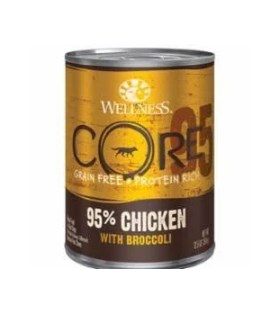 Wellness 43207994 12.5 oz 95 Percent Chicken & Broccoli Core Dog Food