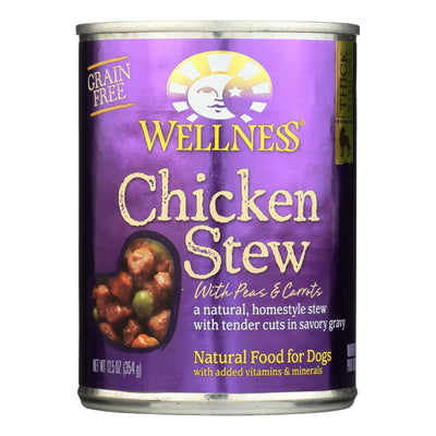 Wellness Chicken with Peas and Carrots Flavor Broth Wet Dog Food 12.5 oz. Cans (12 Count)