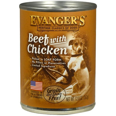 Evanger's Classic, Beef w/ Chicken 13oz.