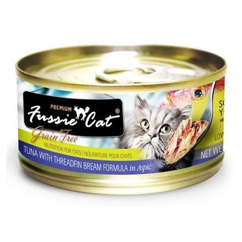 Fussie Cat: Premium, Tuna w/ Threadfin Beam, 2.82 oz.