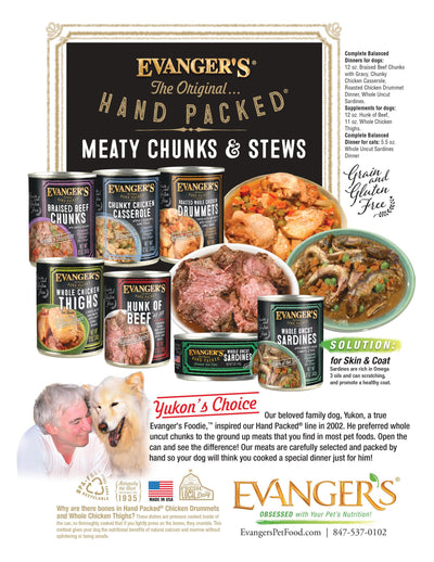 Evanger's Hand Packed Grain-Free Chicken Casserole Wet Dog Food, 12 Oz