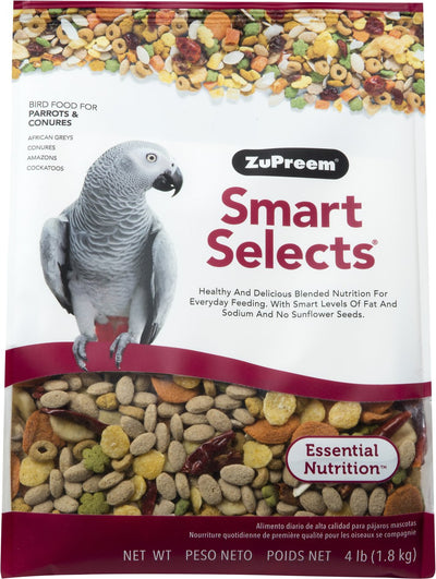 Zupreem Smart Selects Parrot & Conure Food Mixed Seed 4lb.