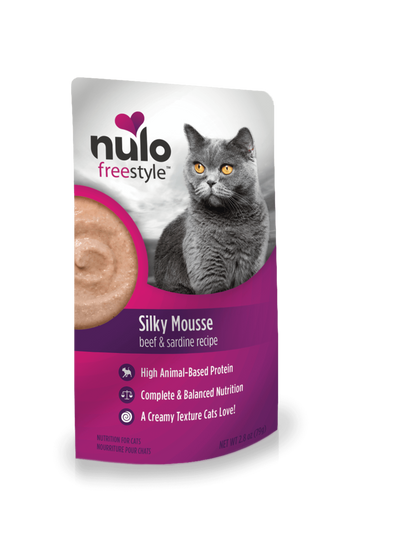 Nulo Freestyle 66102510 2.8 oz Grain Free Mousse for Cats Beef & Sardine