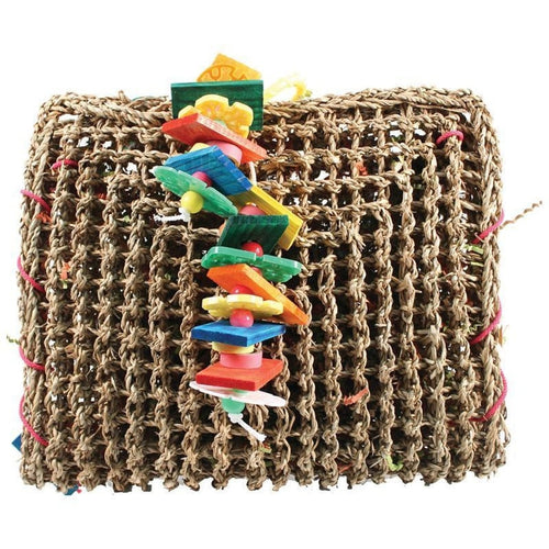 HAPPY BEAKS VINE MAT FORAGE POUCH BIRD TOY