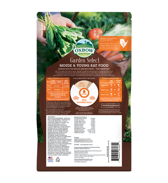 Oxbow Garden Select Mouse & Young Rat Food
