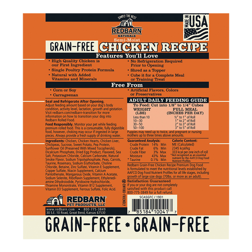 RedBarn Grain Free Chicken Roll Dog
