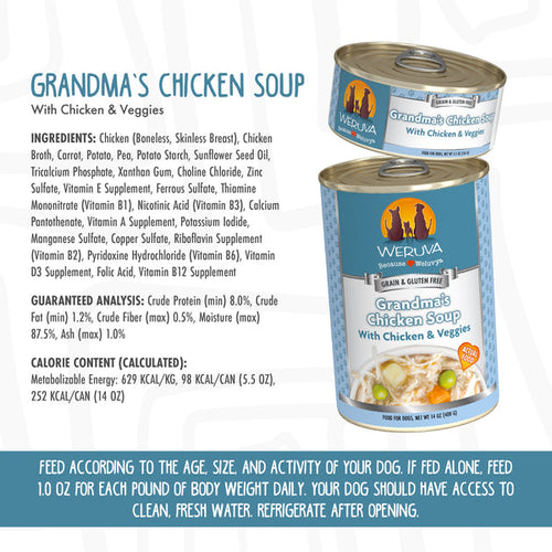 Weruva Grandma's Chicken Soup with Chicken & Veggies Classic Dog Food