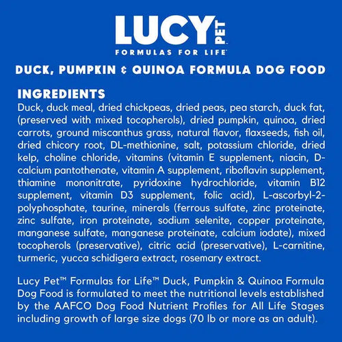 Lucy Pet Foods™ Grain-free Duck, Pumpkin & Quinoa Small Bites Dog Food