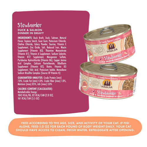 Weruva Cat Stew! Stewlander Duck & Salmon Dinner in Gravy Wet Cat Food
