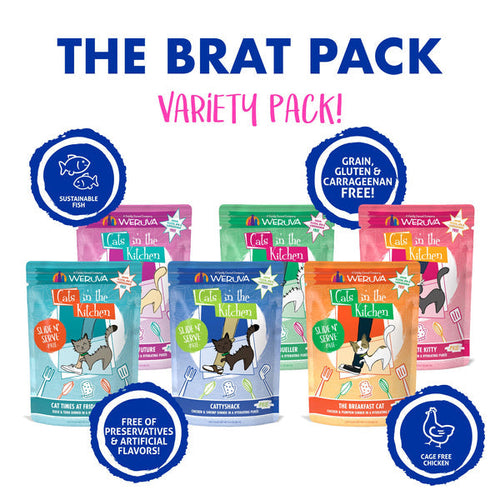 Weruva Cats in the Kitchen Paté  The Brat Pack Variety Pack Wet Cat Food