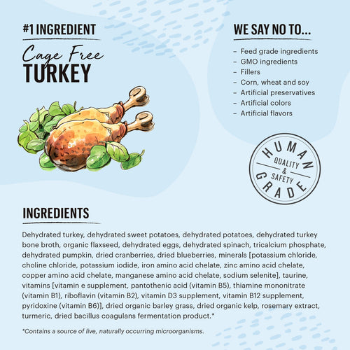 The Honest Kitchen Grain Free Turkey Dehydrated Cat Food