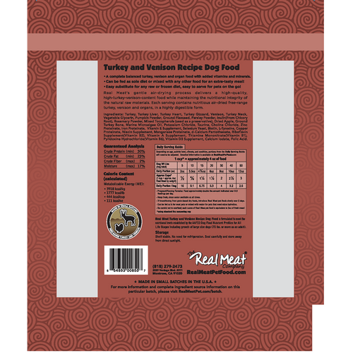 The Real Meat Turkey & Venison Dog & Cat Foods