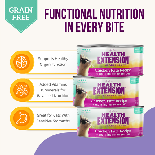 Health Extension Grain-Free Chicken Paté Recipe Canned Cat Food