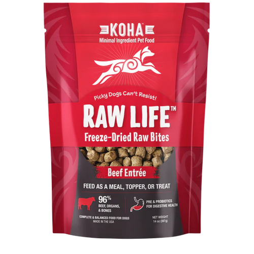 Koha Freeze-Dried Raw Bites Beef Entrée for Dogs