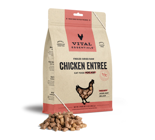 Vital Essentials Freeze-Dried Raw Chicken Entree Mini Nibs Cat Food