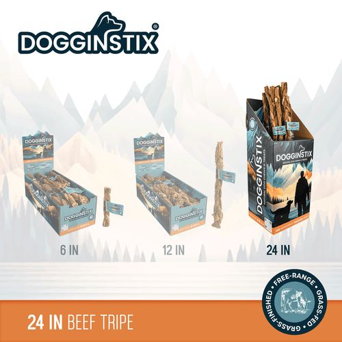 Dogginstix Braided Beef Tripe Natural Dog Chews & Treats