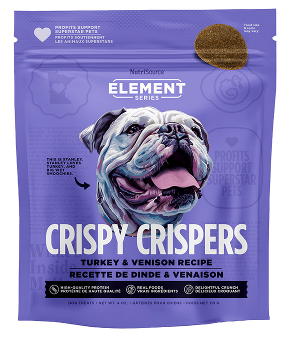 NutriSource Turkey & Venison Crispy Crispers High Protein Dog Treats
