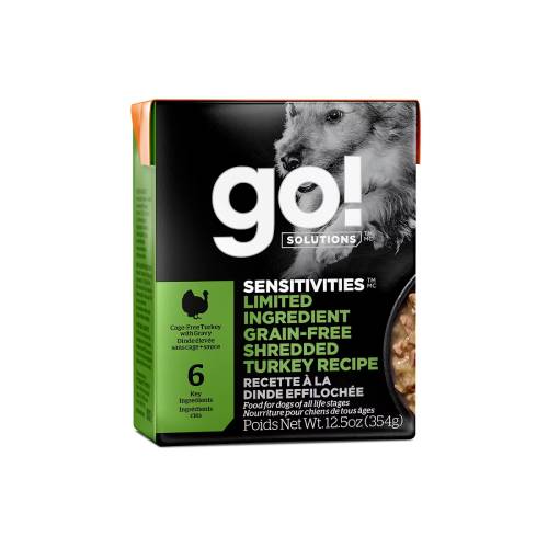 GO! Sensitivities Shredded Turkey Grain-Free Limited Ingredient Wet Dog Food