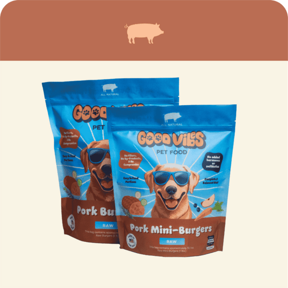 Good Vibes Raw Pork Burgers