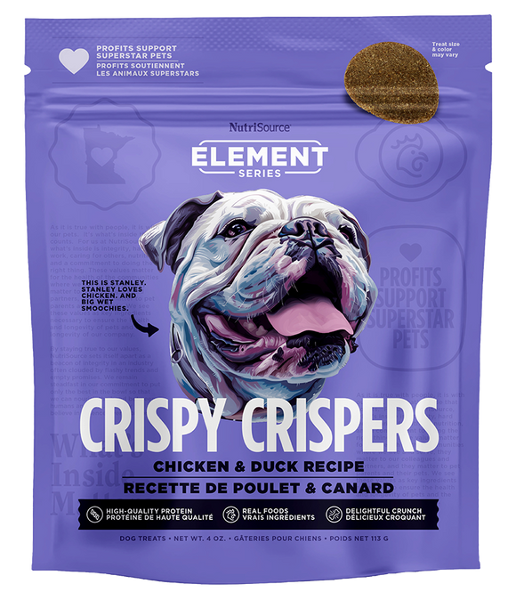 NutriSource Chicken & Duck Crispy Crispers High Protein Dog Treats