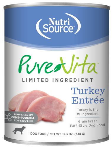NutriSource® Pure Vita™ Turkey Entrée Grain Free Limited Ingredient Dog Food