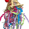A&E Cage Confetti Cannon Loofah Hanging Bird Toy
